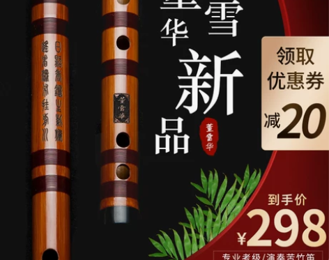 董雪华笛子 竹笛专业初学精制横笛苦竹竹笛演...