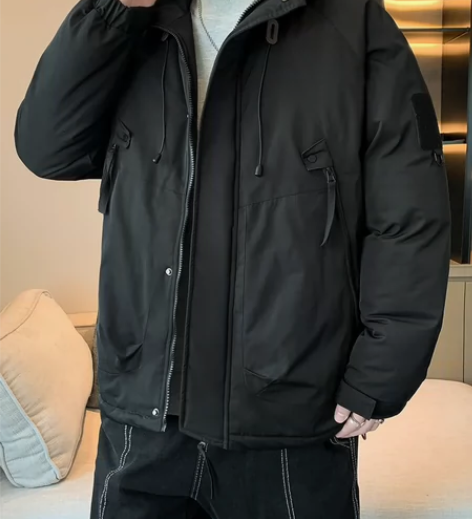 棉衣男士冬季2023新款加厚保暖派克服夹棉...