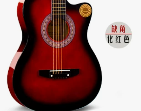 卡斯摩38寸吉他民谣吉他木吉他初学者入门练...