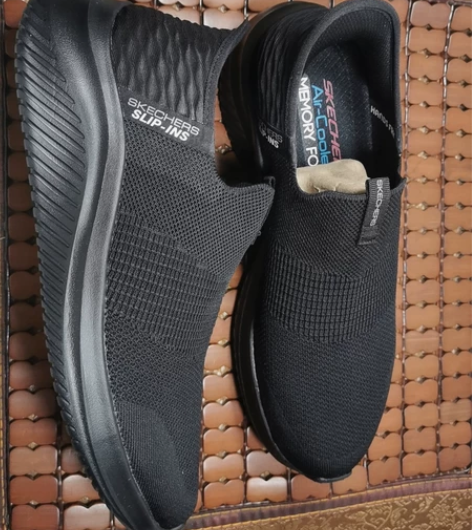 捡漏斯凯家春季一脚蹬飞织面厚底缓震男鞋低帮...