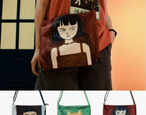 原创搞怪卡通时尚小号迷你酷斜挎包校园个性包...