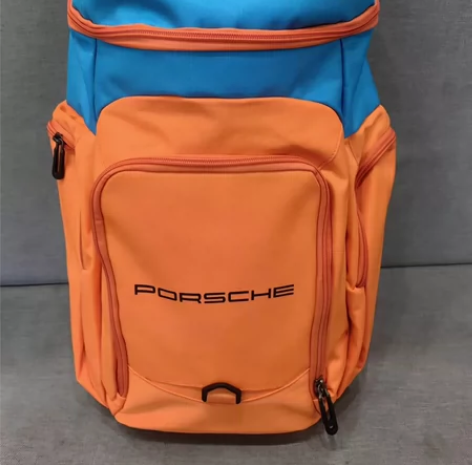 保时捷橙蓝色双拼背包旅行包足球训练包篮球袋...