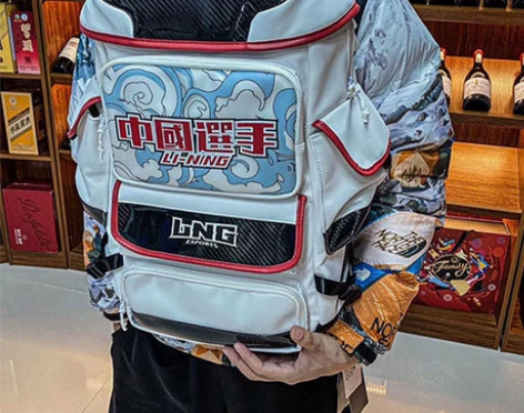 LNG中国选手李宁全明星球员联名背包男双肩...