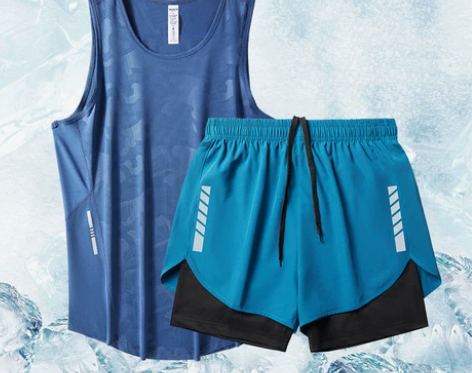 健身衣服男田径马拉松夏季篮球训练短裤背心跑...