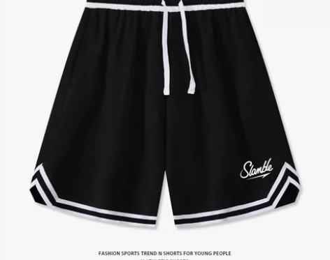 slamblei美式新款休闲运动篮球短裤五...