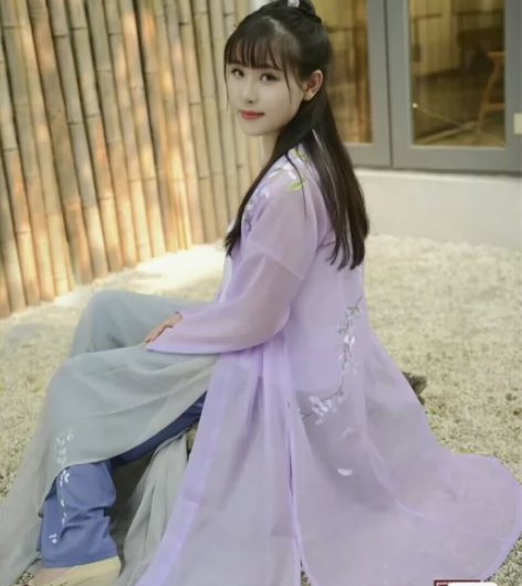 【出】如梦霓裳 倚阑人七 紫藤花褙子夏季汉...