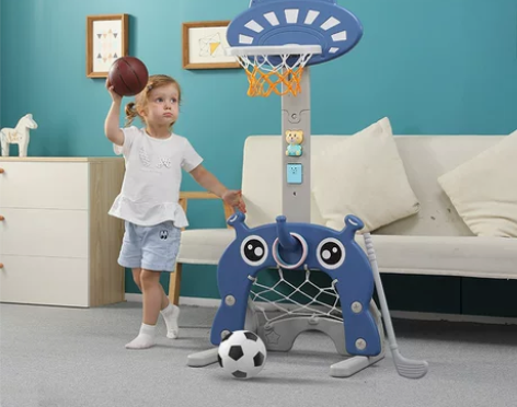 儿童篮球架可升降室内宝宝玩具球1-2-3-...