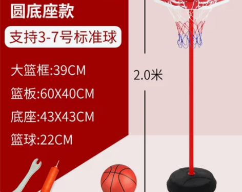 支持标准球可升降儿童篮球架 青少年室内户外...