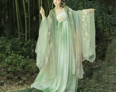 仙楚姬原创汉服女梦蝶唐制诃子裙大袖衫重工汉...