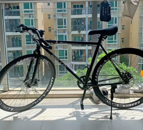 死飞icolour自行车实心胎活飞双碟刹轻...