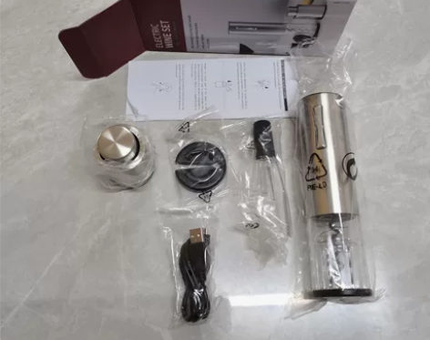 圆乐定制版企业礼品红酒开瓶器套装，不锈钢充...