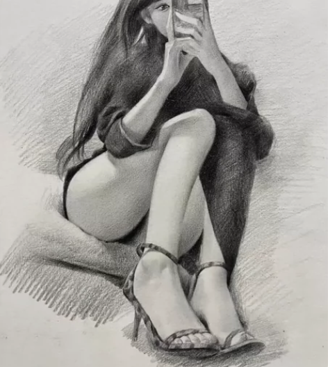 代画人像 人物素描代画 手绘头像定制 ...