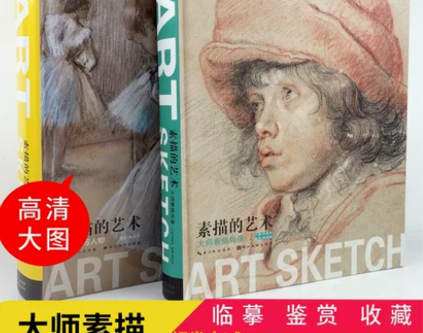 2本套装素描的艺术大师速写人物大师素描肖像...