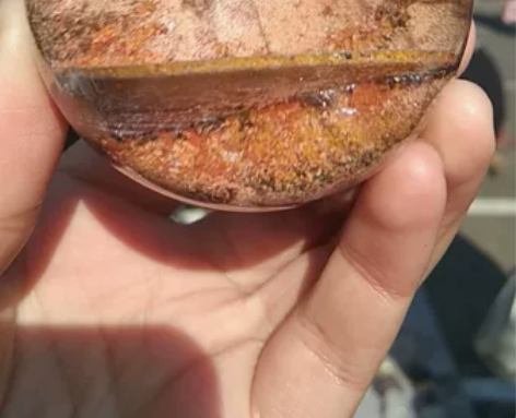 黄幽灵红幽灵景石球摆件 幽灵升起 像一望无...