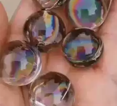 茶水晶七彩水晶球 尺寸25左右 感兴趣的话...