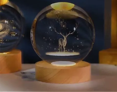 【特价促销】发光太阳系水晶球桌面摆件送女友...