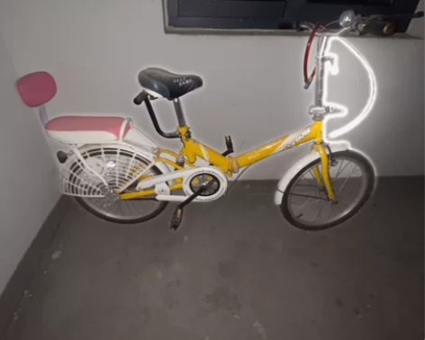 永久牌折叠自行车 20寸 带后座坐垫 感兴...