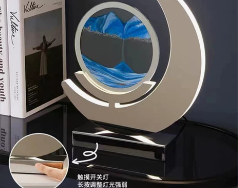 创意办公室流沙画摆件轻奢客厅玄关电视柜酒柜...