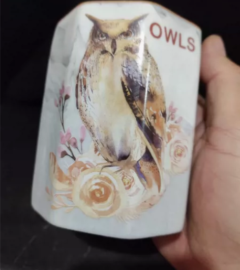 早期外贸库存大理石纹八边形笔筒摆件，库存全...