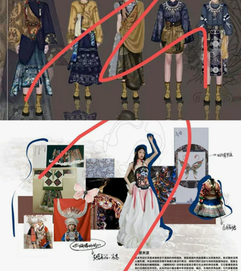 服装设计效果图款式图结构图打版制版作品集灵...