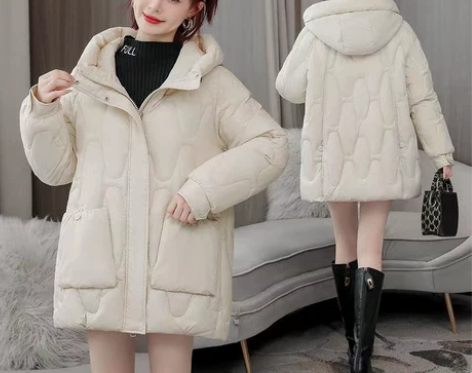 云妃秀大码女装外套时尚休闲宽松纯色连帽百搭...