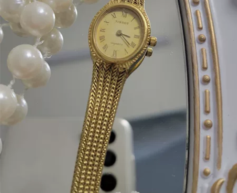 现货 TISSOT天梭 椭圆盘一体编织金麦...