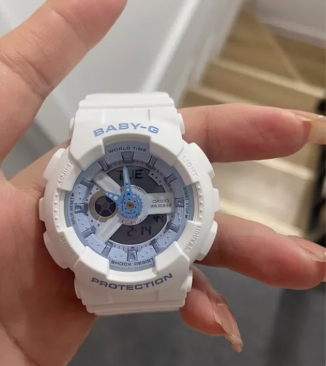 卡西欧baby-g手表女学生蓝白海洋之心B...