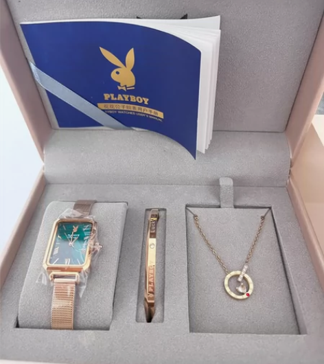 花花公子小众手表套盒 三件套 全新未使用 ...