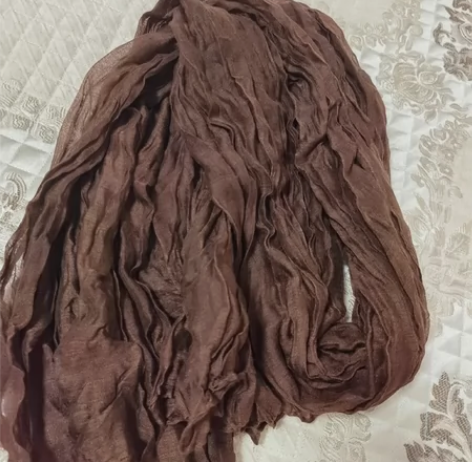 深咖色围巾搭配国风服饰更佳，长170，宽8...