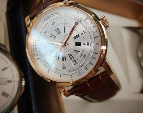 罗宾尼手表男士商务休闲全自动机械表正品时尚...