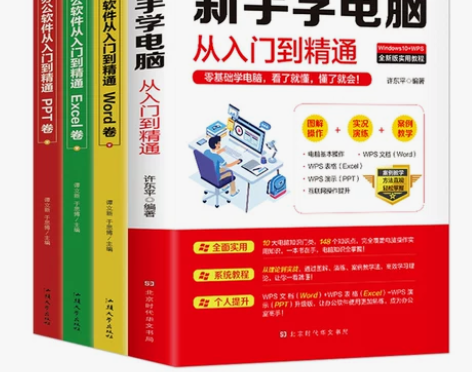 办公软件教程书全套4册word excel...
