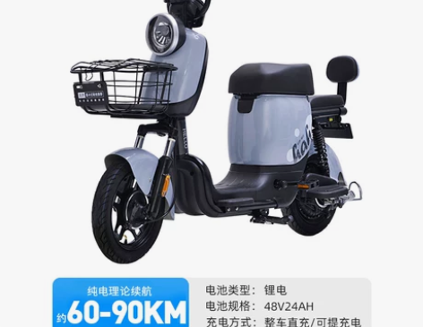 【礼遇价】哈啰48V24AH锂电电动车棒途...