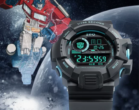 变形金刚手表男学生儿童青少年高中男孩男童男生中学生防水电子表...