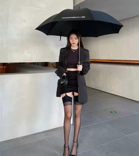 保时捷黑色长柄雨伞大号男女通用交车礼品汽车...