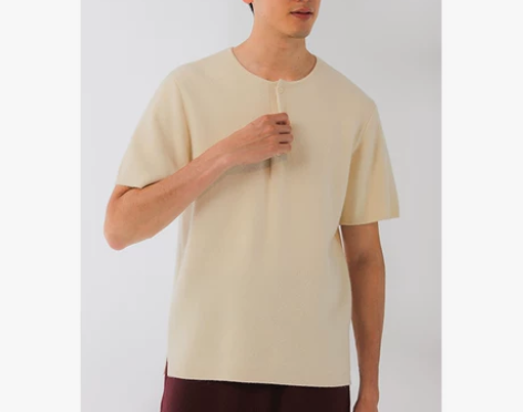 VOGO/沃格(直播)羊绒T恤短袖情侣套头衫