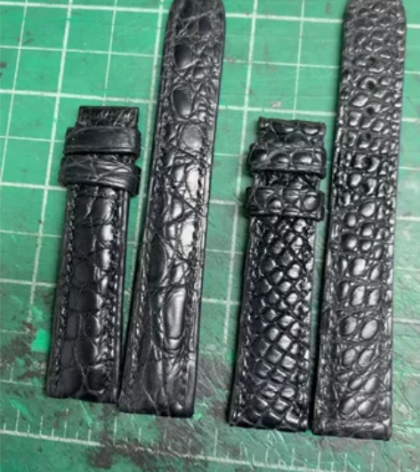 黑色鳄鱼皮表带18-16 纯手工制作 保真...