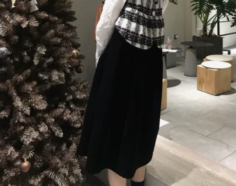 彩色点点 方领拼接灯芯绒秋冬可爱公主小众连...