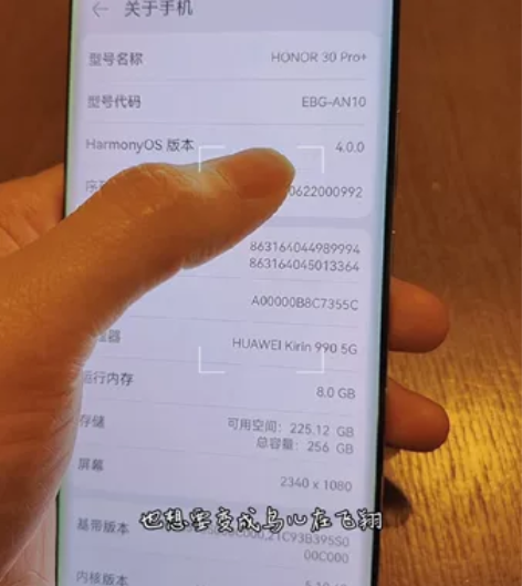 荣耀30pro+ 8+256电池87屏幕靓...
