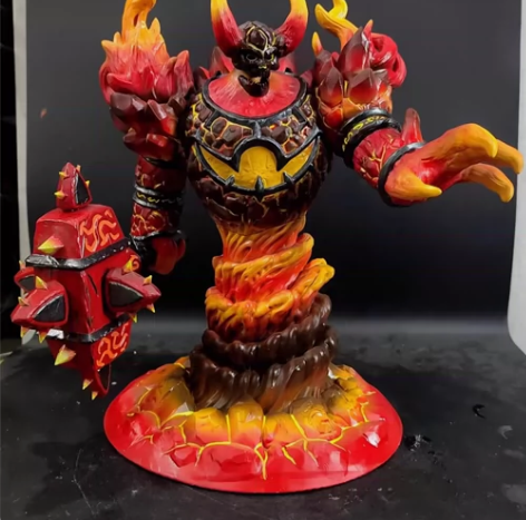 #潮流盲盒手办 魔兽世界周边拉格纳罗斯 炎...