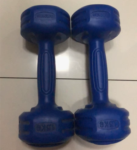 朗威runwe哑铃一对 放着一直 都是土 ...