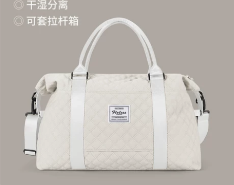手提旅行包女大容量健身包轻便短途出差登机包...