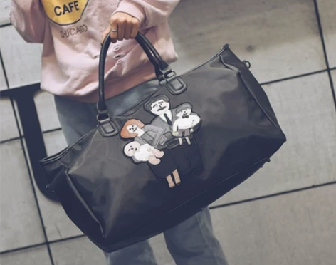 健身包女手提行李袋防水尼龙牛津布短途旅行包...