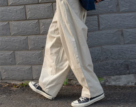 南鹤春秋日系纯色男士直筒工装裤青年学生潮牌...