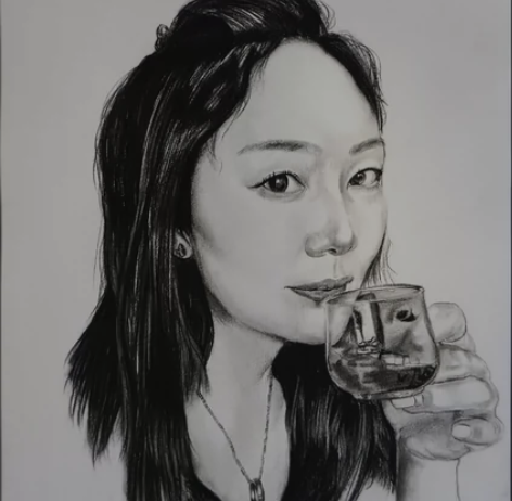 接稿中~素描画像，肖像画定制手，绘色粉人像...