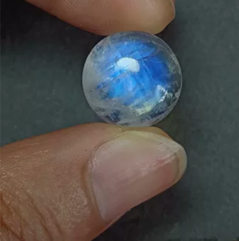 天然蓝光月光石单面 尺寸15.2mm厚度7...