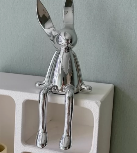 现代轻奢潮流客厅兔子电视柜桌面装饰品创意茶...