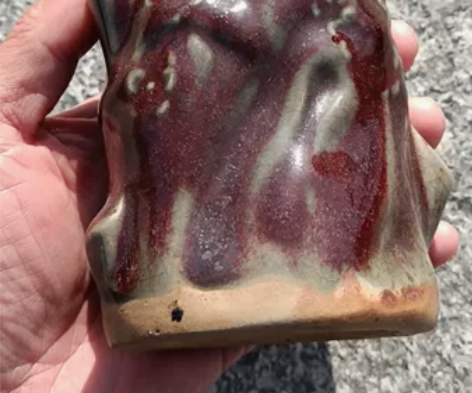 老钧瓷笔筒！老梅花树桩钧瓷笔筒！老钧瓷梅花...