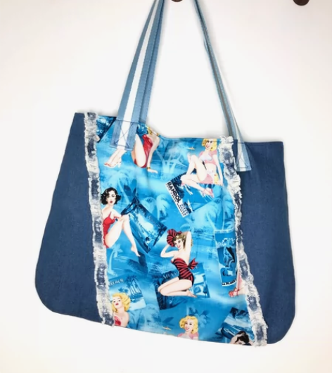 diy自制原创性感尤物海岛度假风牛仔包包 ...