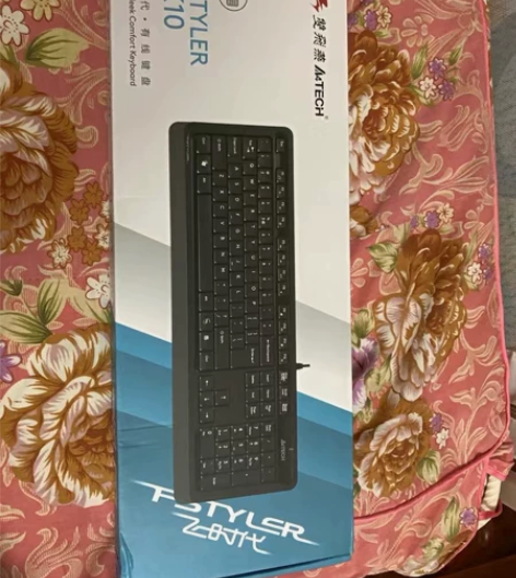 全新 双飞燕FK10有线键盘超薄静音防水轻...