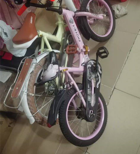 凤凰16寸女孩骑的折叠自行车，两年前买的，...